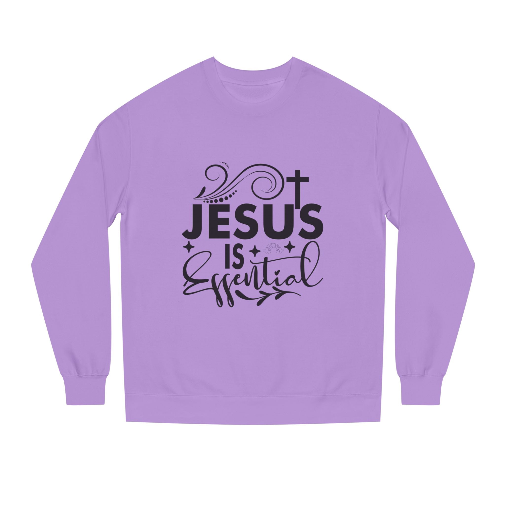 Christian Motivational Sweatshirt - Jesus is Essential, Faith Apparel, Unisex Fashion, Everyday Wear, Perfect Gift for Believers