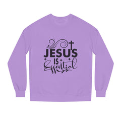 Christian Motivational Sweatshirt - Jesus is Essential, Faith Apparel, Unisex Fashion, Everyday Wear, Perfect Gift for Believers