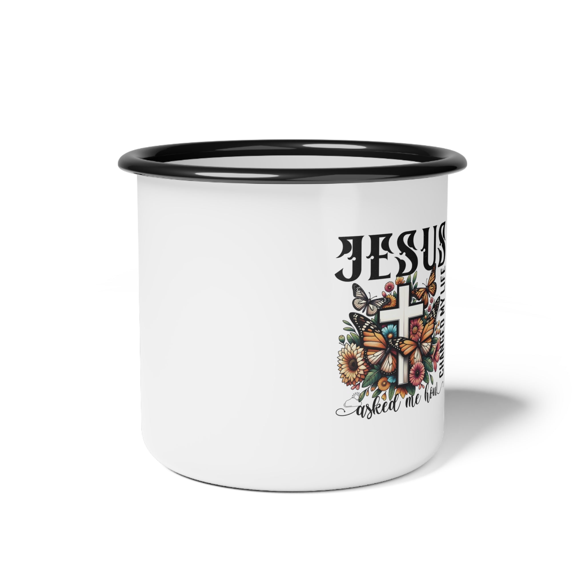 Vintage-Inspired Enamel Camp Cup with Inspirational Jesus Design, Perfect for Camping, Coffee Lovers, Gifts, Outdoor Adventures, [...]