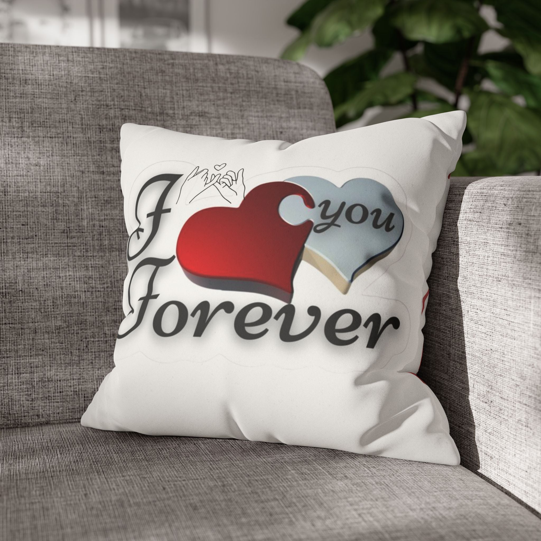 Faux Suede Square Pillowcase