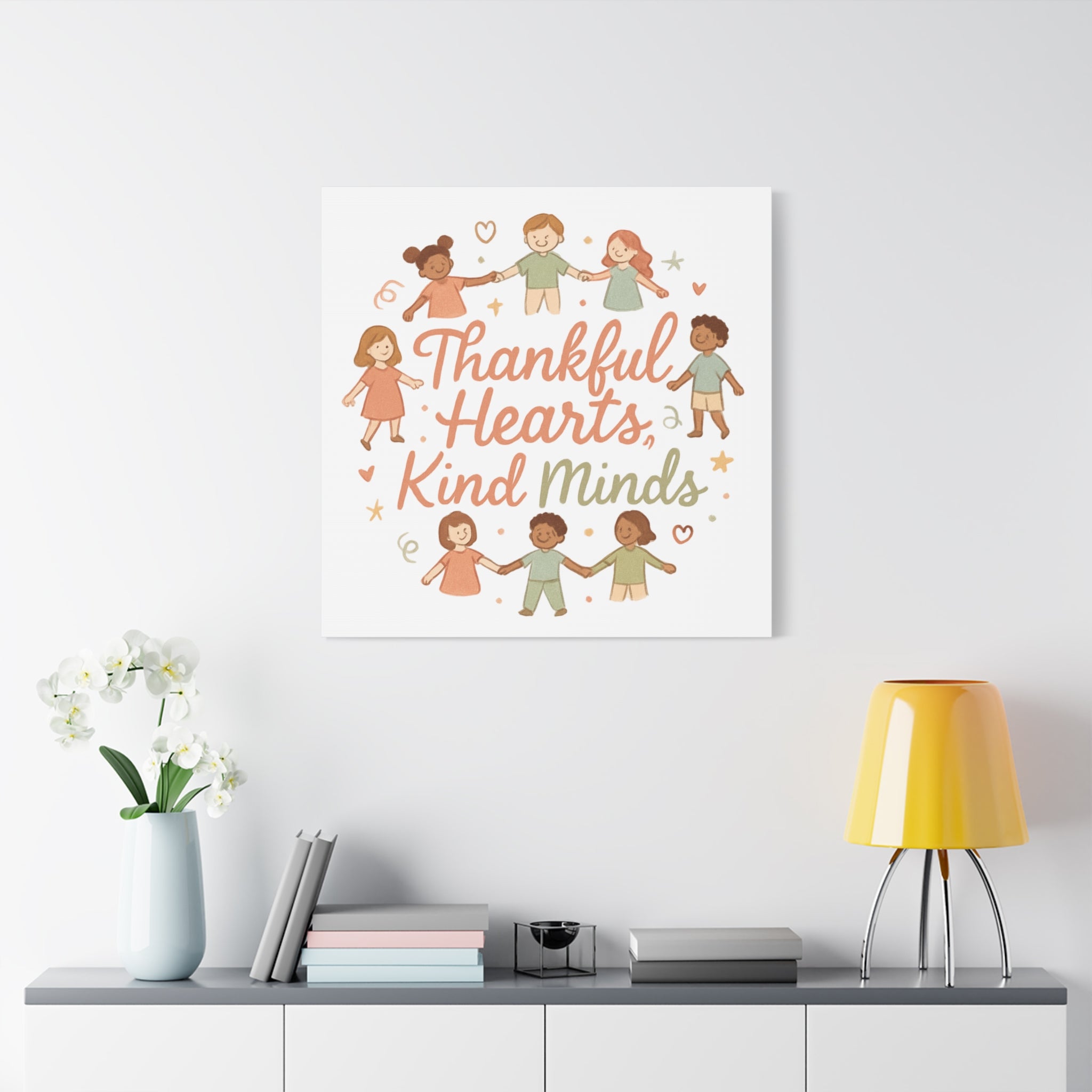 Thankful Hearts, Kind Minds Canvas
