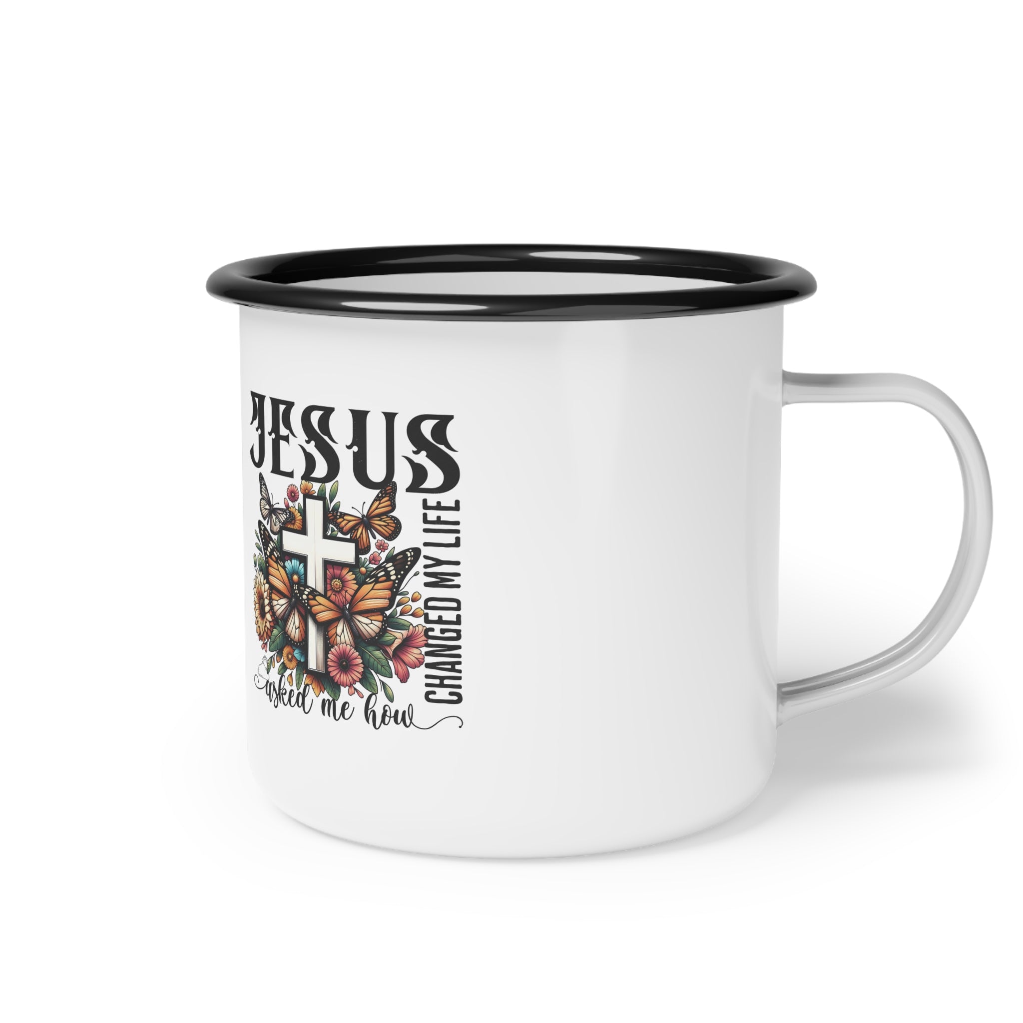 Vintage-Inspired Enamel Camp Cup with Inspirational Jesus Design, Perfect for Camping, Coffee Lovers, Gifts, Outdoor Adventures, [...]