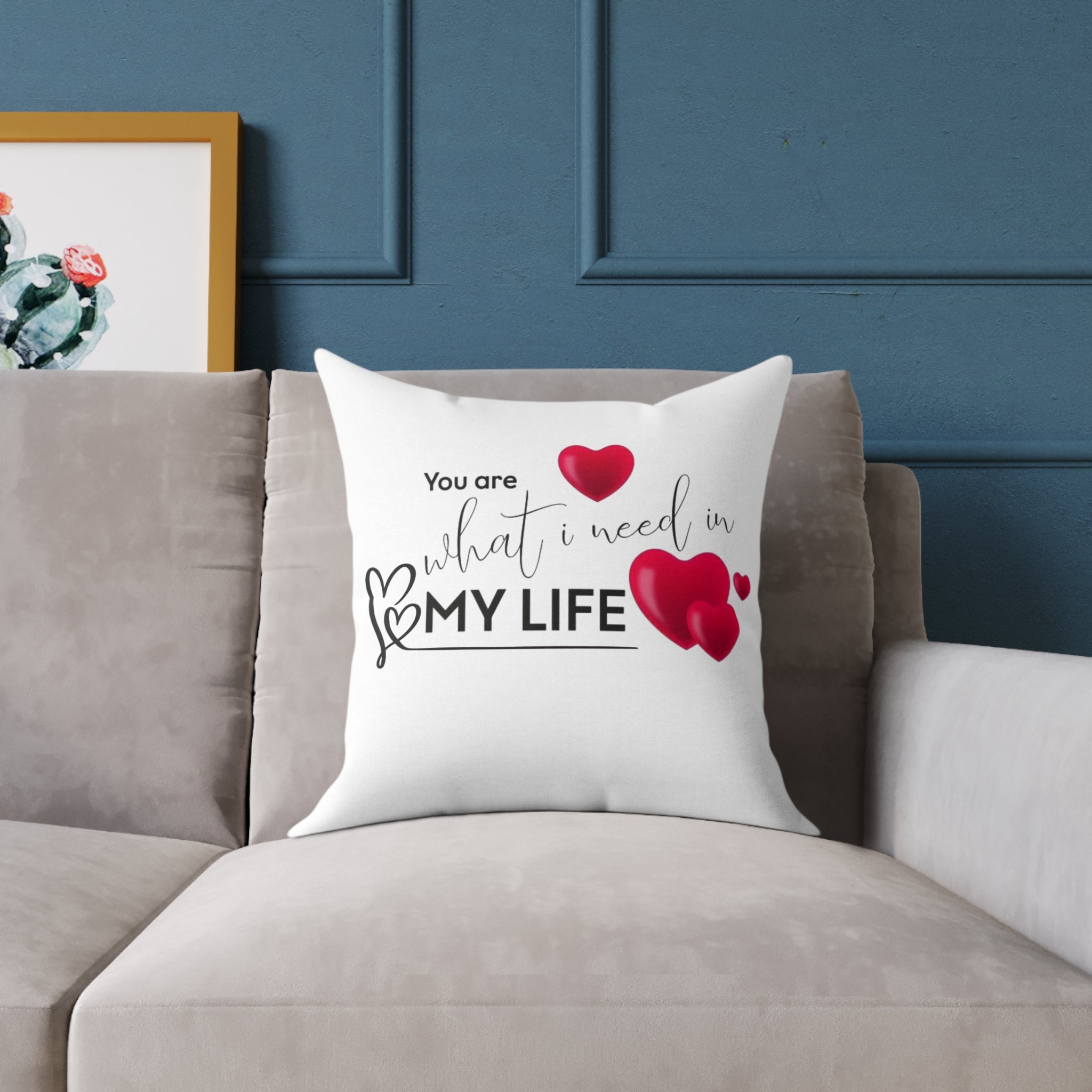 Love Quote Pillow, Decorative Cushion, Valentine's Gift, Home Decor, Cozy Accent Pillow, Heartfelt Gift Idea