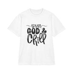 Trust God & Chill Unisex Drop-Shoulder T-Shirt | Relaxed Style Tee for Faith Lovers, Comfortable Casual Wear, Gift for Friends, [...]