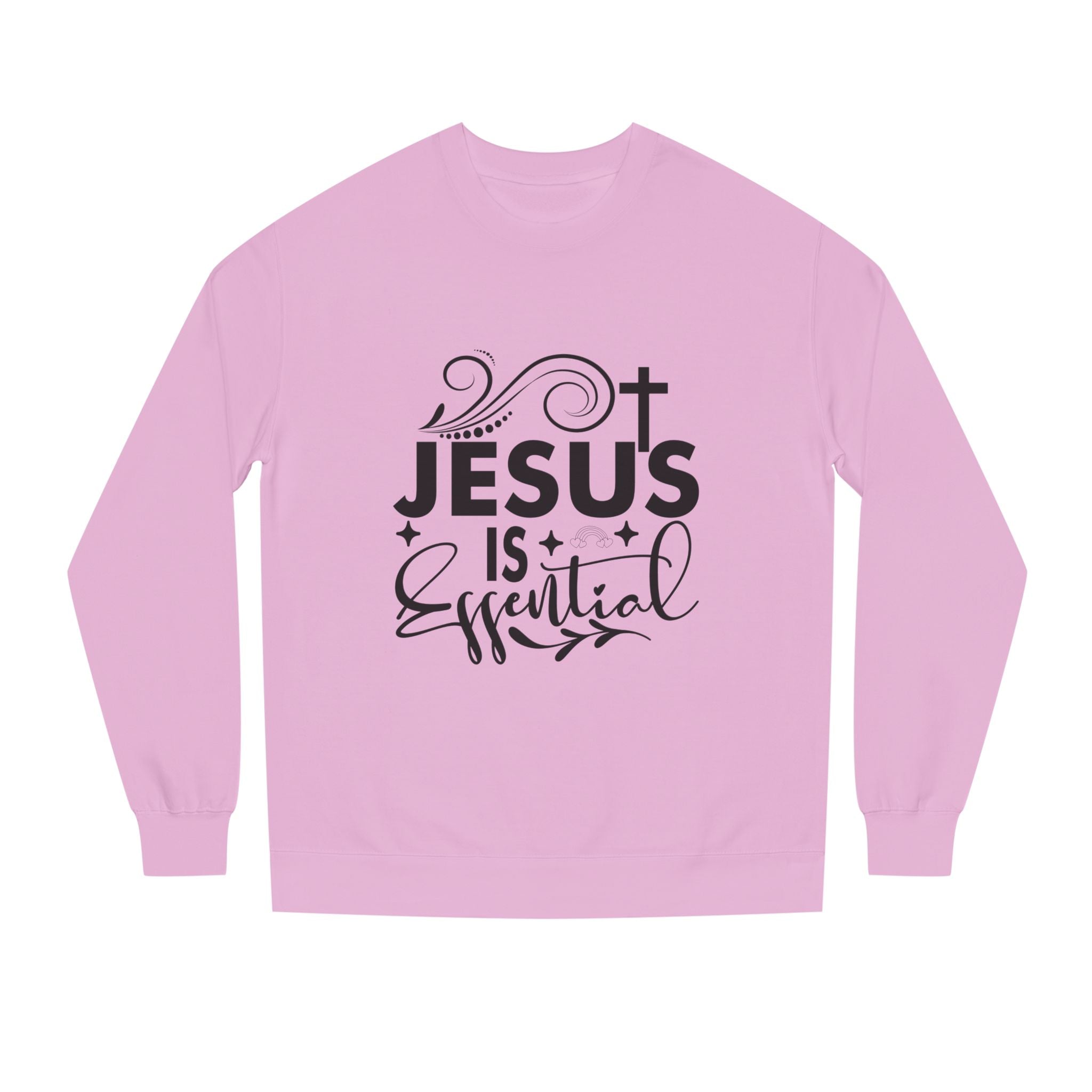 Christian Motivational Sweatshirt - Jesus is Essential, Faith Apparel, Unisex Fashion, Everyday Wear, Perfect Gift for Believers