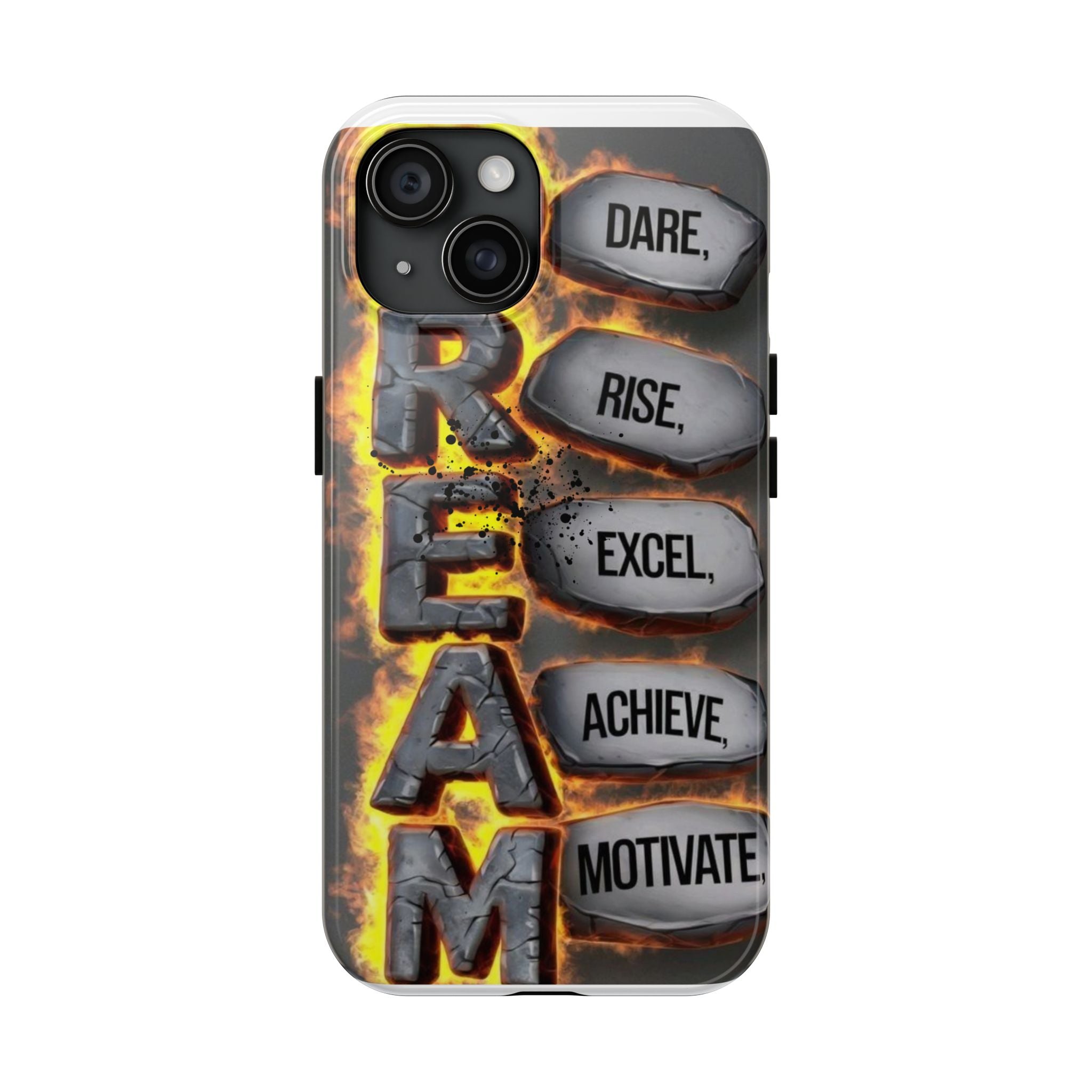 Inspirational Phone Case - Dare, Rise, Excel, Achieve, Motivate | Custom Tough Cases, Motivational Gifts, Phone Accessories, Unique [...]