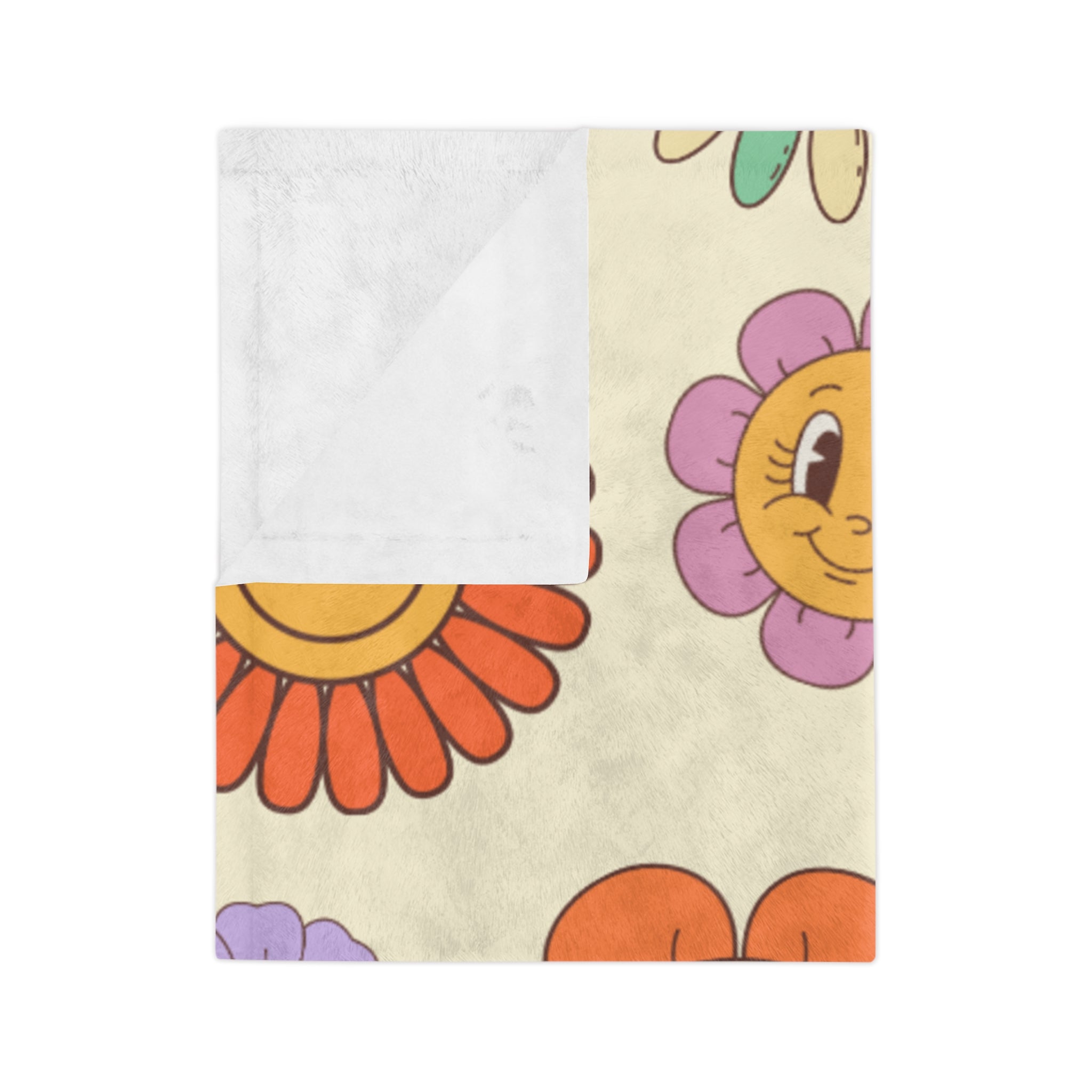 Whimsical Flower Blanket - Cozy Floral Microfiber Throw for Kids, Home Decor, Spring Celebrations, Gift Idea for Birthdays