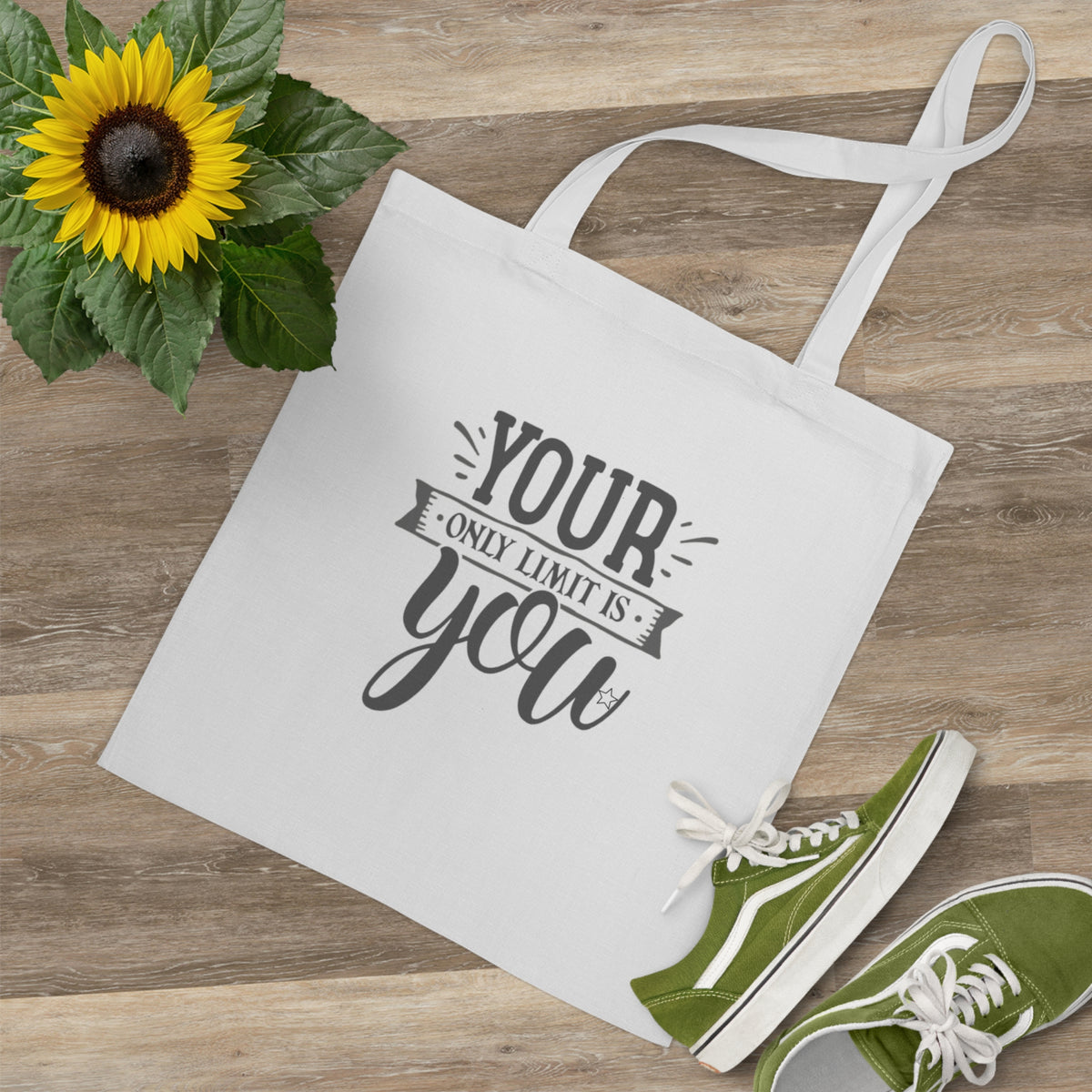 Inspirational Tote Bag - Your Only Limit is You, Motivational Gift, Reusable Shopping Bag, Eco-Friendly, Gym Tote, Daily Use