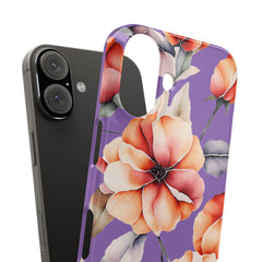Floral Slim Phone Case, Stylish Phone Cover, Feminine Phone Accessory, Spring Gift, Flower Pattern Design