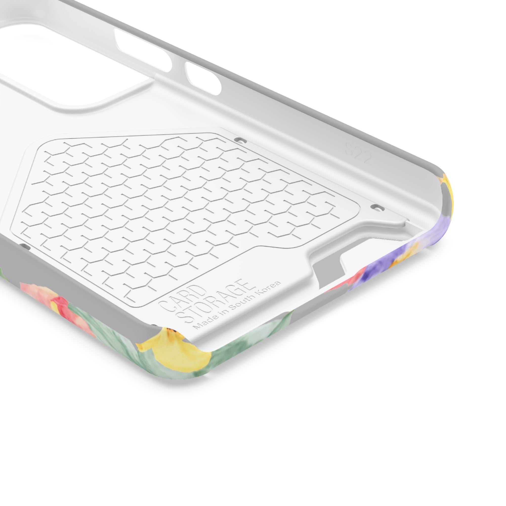 Floral Print Phone Case with Card Holder, Cute Phone Accessory, Gift for Her, Spring Vibes, Functional Phone Wallet