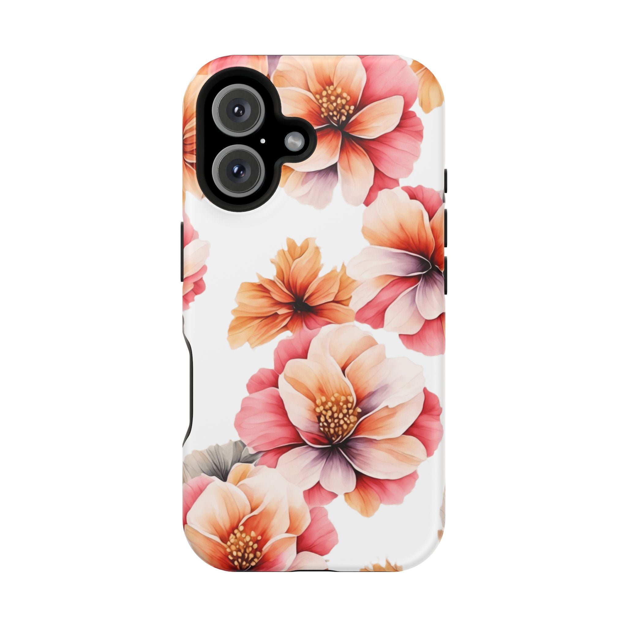 Floral Magnetic Phone Case, Stylish Flower Phone Cover, Durable Magnetic Tough Case, Trendy Floral Design Case, Perfect Gift for Her