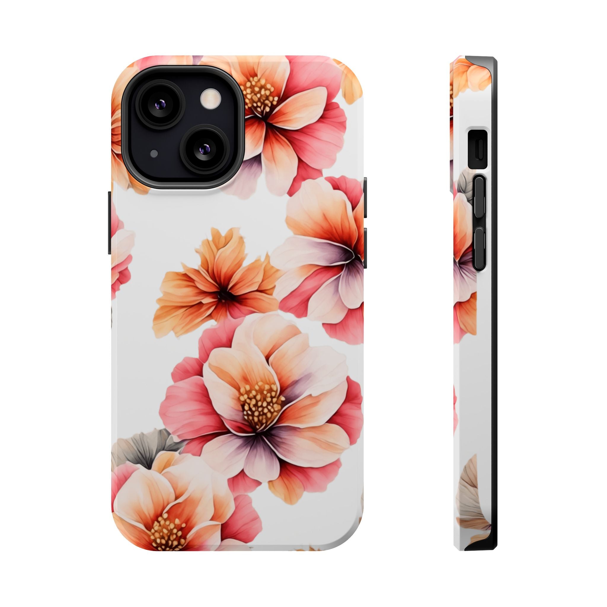 Floral Magnetic Phone Case, Stylish Flower Phone Cover, Durable Magnetic Tough Case, Trendy Floral Design Case, Perfect Gift for Her