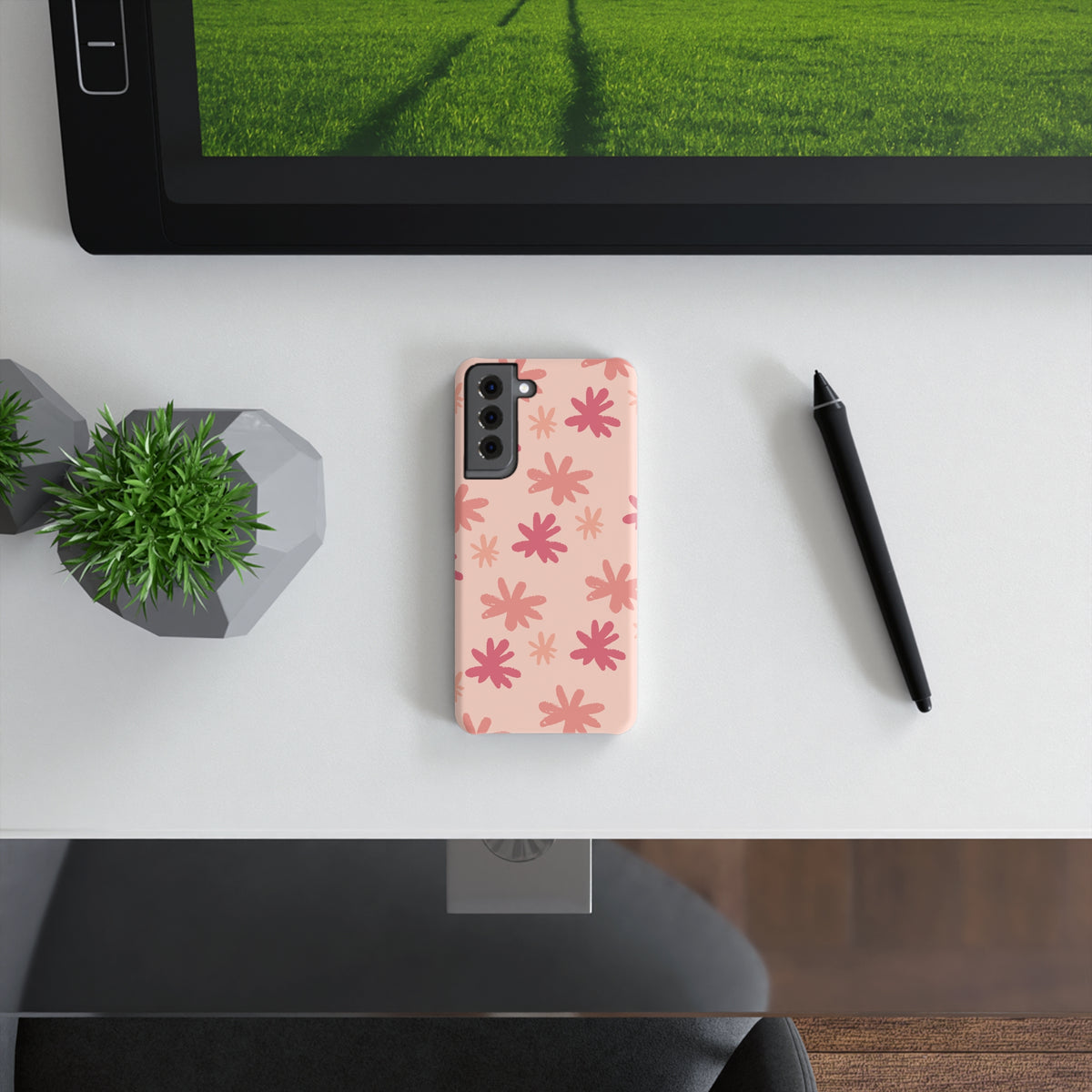 Chic Floral Phone Case, Slim Snap Case, Flower Pattern Phone Cover, Trendy Tech Accessory, Gift for Her, Summer Vibes