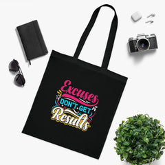 Motivational Cotton Tote Bag: Personalized Eco-Friendly Shopping, Gym, Work, Gift, Fitness