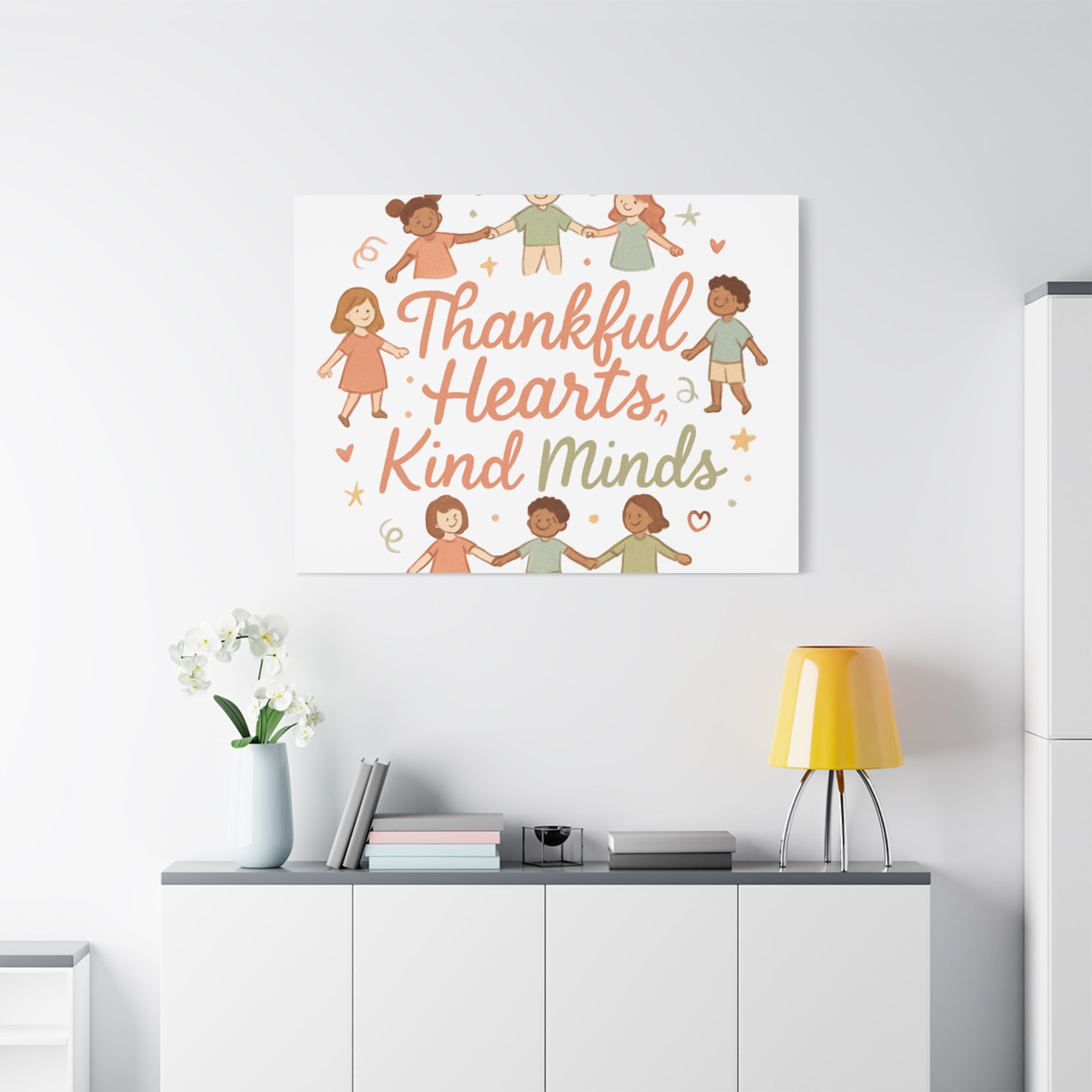 Thankful Hearts, Kind Minds Canvas