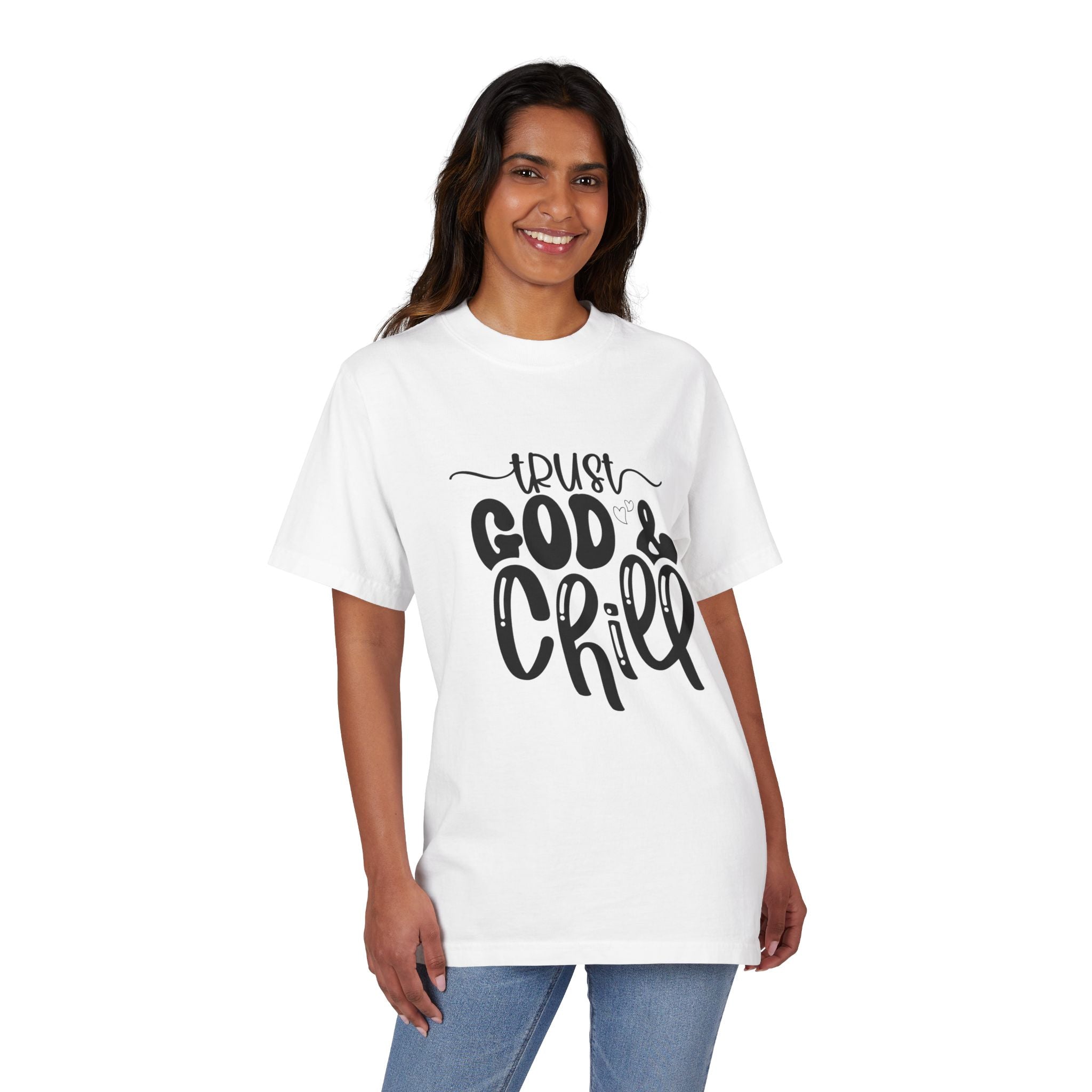 Trust God & Chill Unisex Drop-Shoulder T-Shirt | Relaxed Style Tee for Faith Lovers, Comfortable Casual Wear, Gift for Friends, [...]