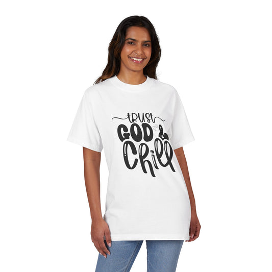Trust God & Chill Unisex Drop-Shoulder T-Shirt | Relaxed Style Tee for Faith Lovers, Comfortable Casual Wear, Gift for Friends, [...]