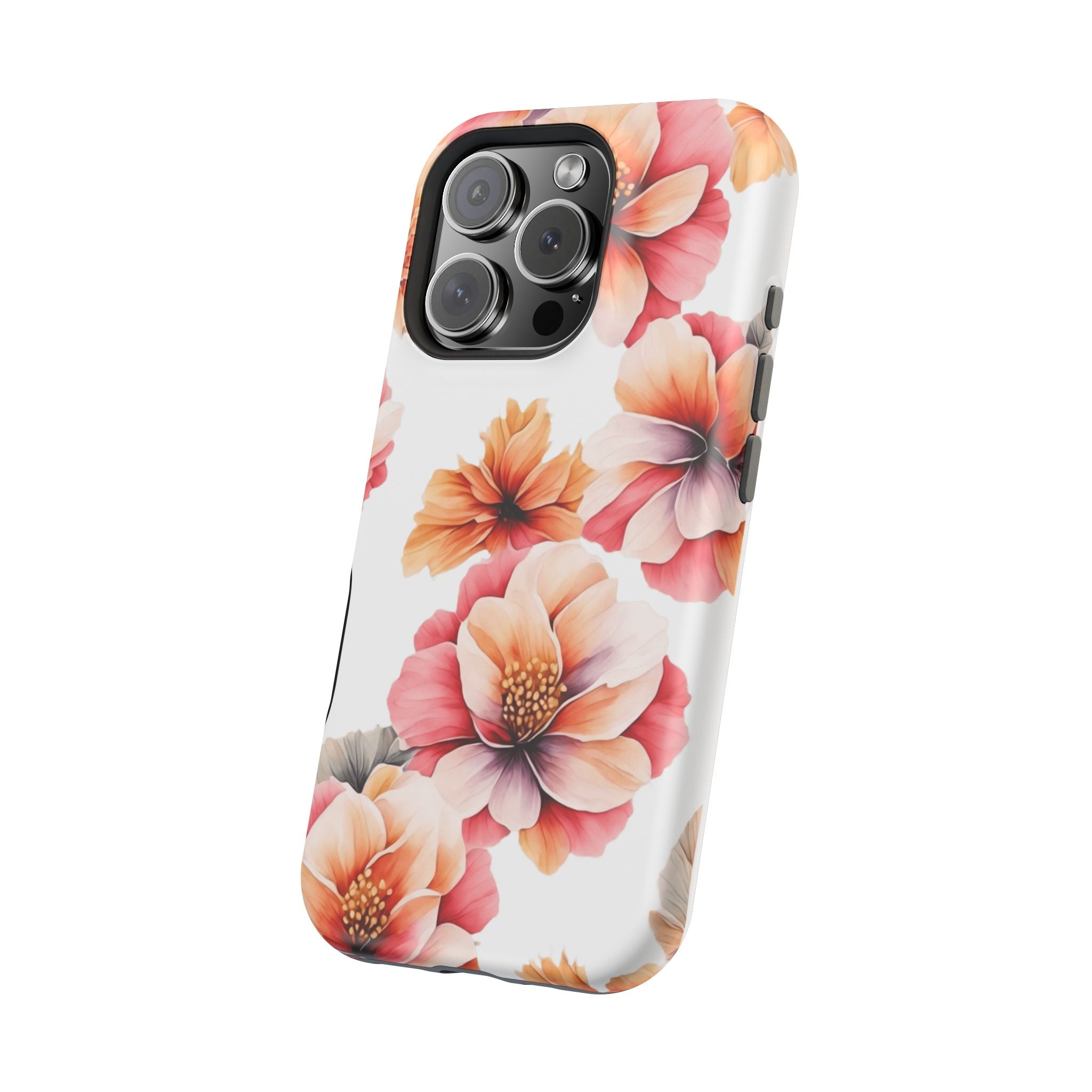Floral Magnetic Phone Case, Stylish Flower Phone Cover, Durable Magnetic Tough Case, Trendy Floral Design Case, Perfect Gift for Her