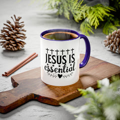 Colorful Jesus is Essential Mug, Faith-inspired Coffee Cup, Christian Gift, Religious Mug, Inspirational Drinkware