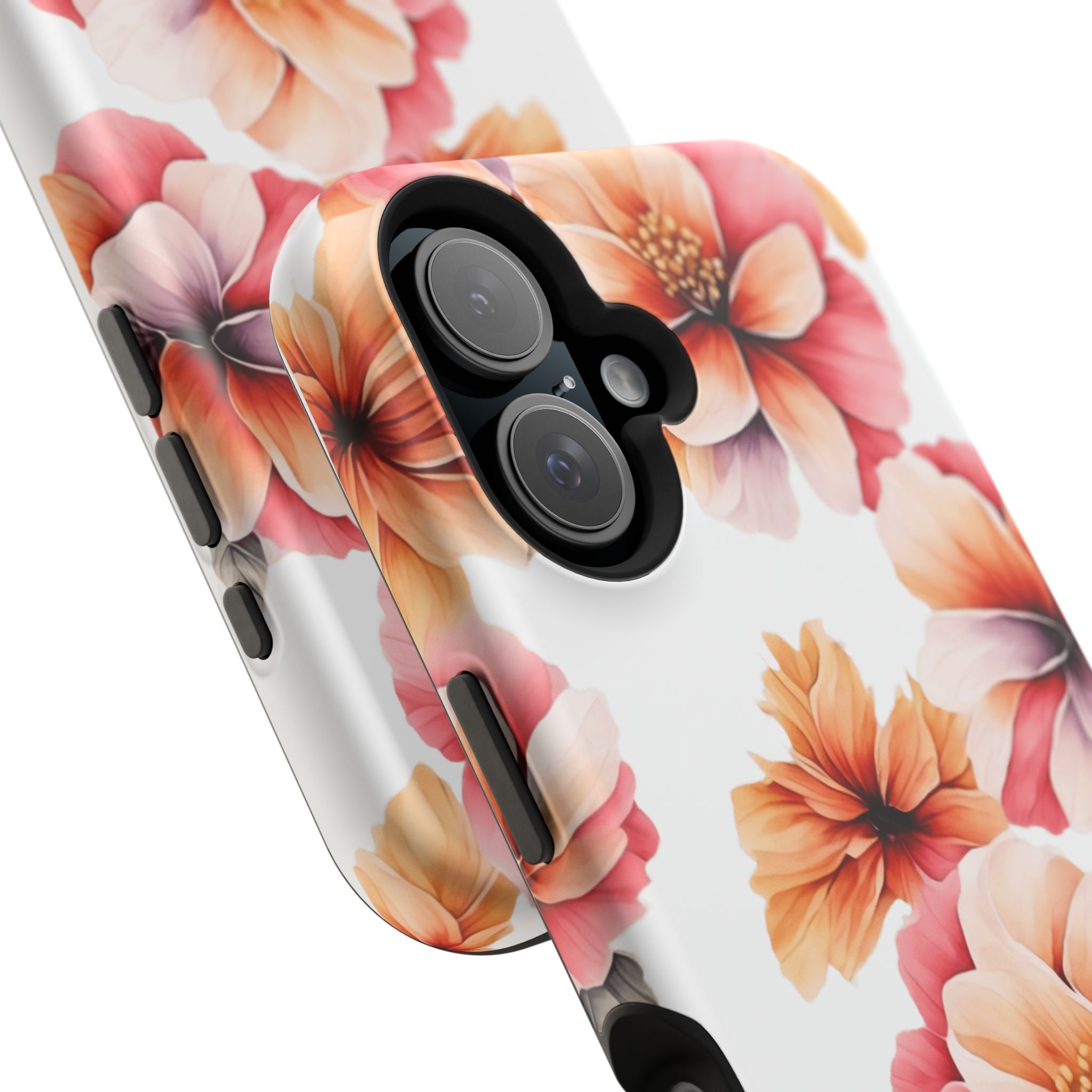 Floral Magnetic Phone Case, Stylish Flower Phone Cover, Durable Magnetic Tough Case, Trendy Floral Design Case, Perfect Gift for Her
