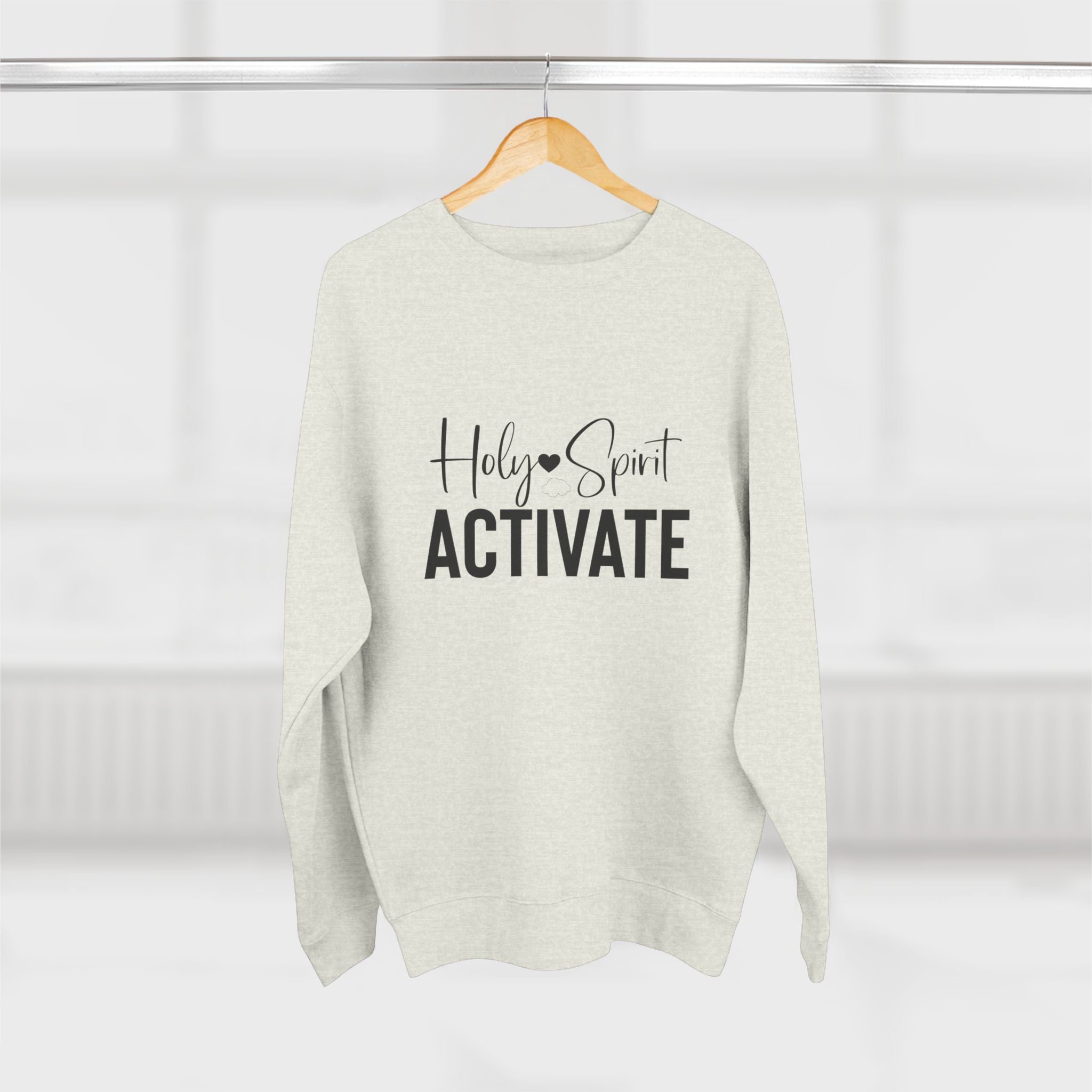 Holy Spirit Activate Unisex Crewneck Sweatshirt, Cozy Religious Apparel, Faith-Based Gift, Church Wear, Inspirational Fashion