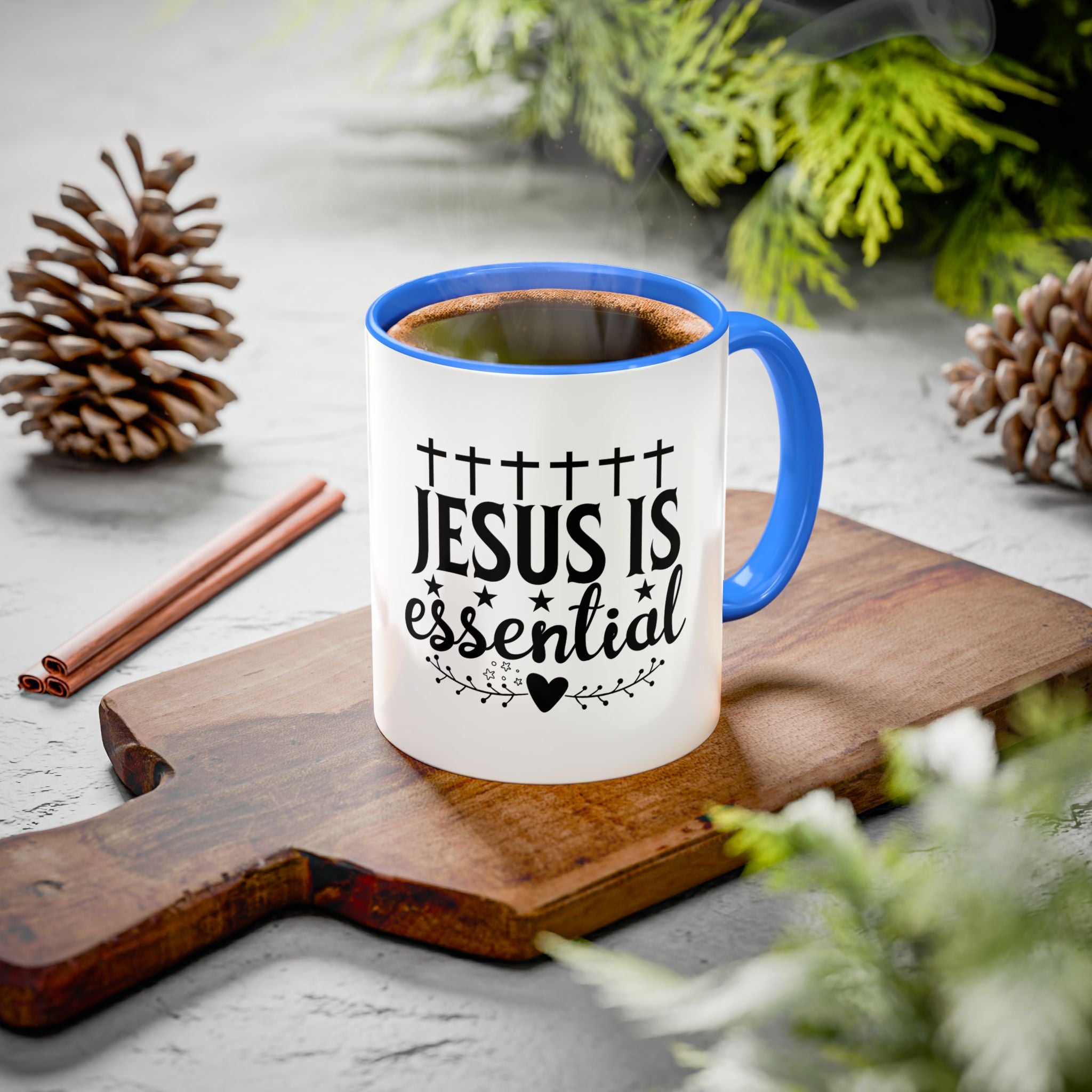 Colorful Jesus is Essential Mug, Faith-inspired Coffee Cup, Christian Gift, Religious Mug, Inspirational Drinkware