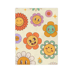 Whimsical Flower Blanket - Cozy Floral Microfiber Throw for Kids, Home Decor, Spring Celebrations, Gift Idea for Birthdays