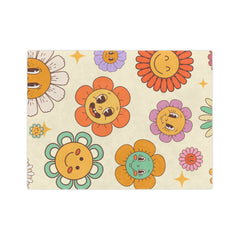 Whimsical Flower Blanket - Cozy Floral Microfiber Throw for Kids, Home Decor, Spring Celebrations, Gift Idea for Birthdays