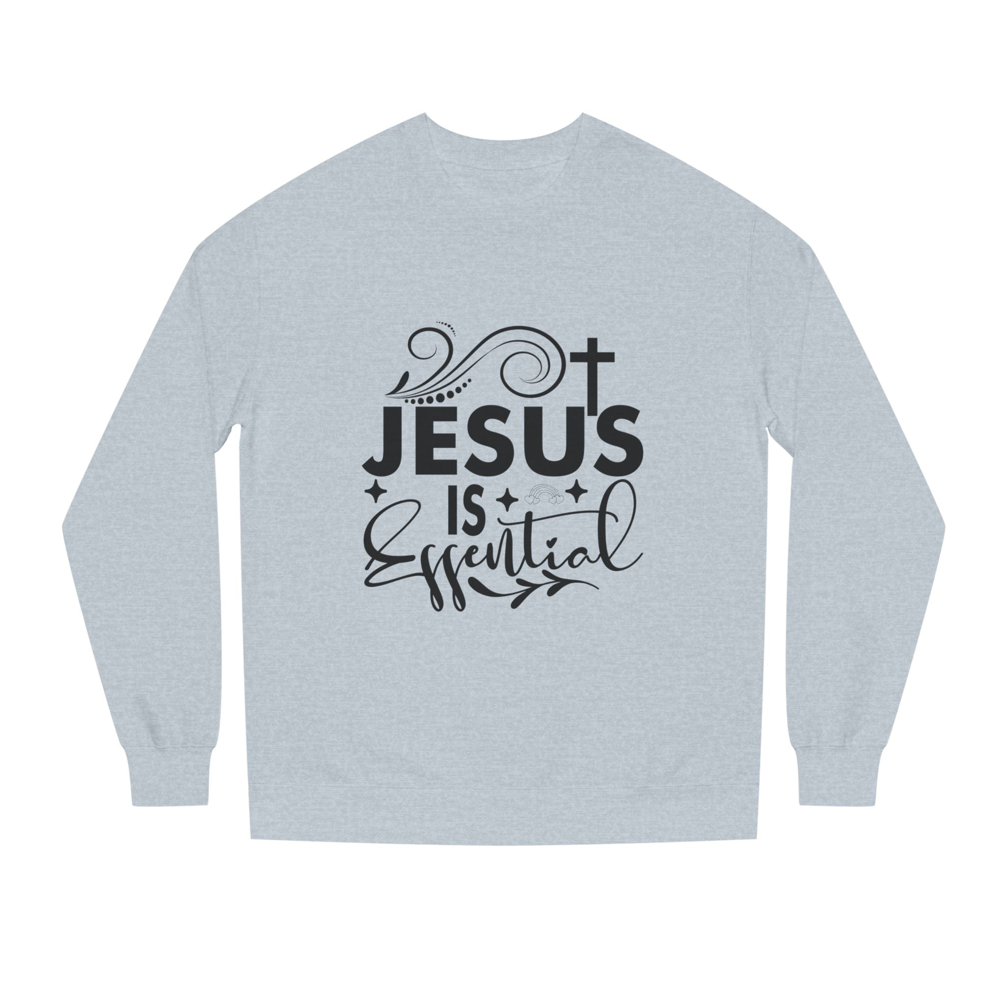 Christian Motivational Sweatshirt - Jesus is Essential, Faith Apparel, Unisex Fashion, Everyday Wear, Perfect Gift for Believers
