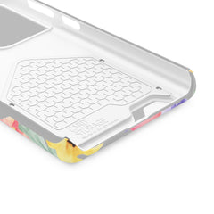 Floral Print Phone Case with Card Holder, Cute Phone Accessory, Gift for Her, Spring Vibes, Functional Phone Wallet