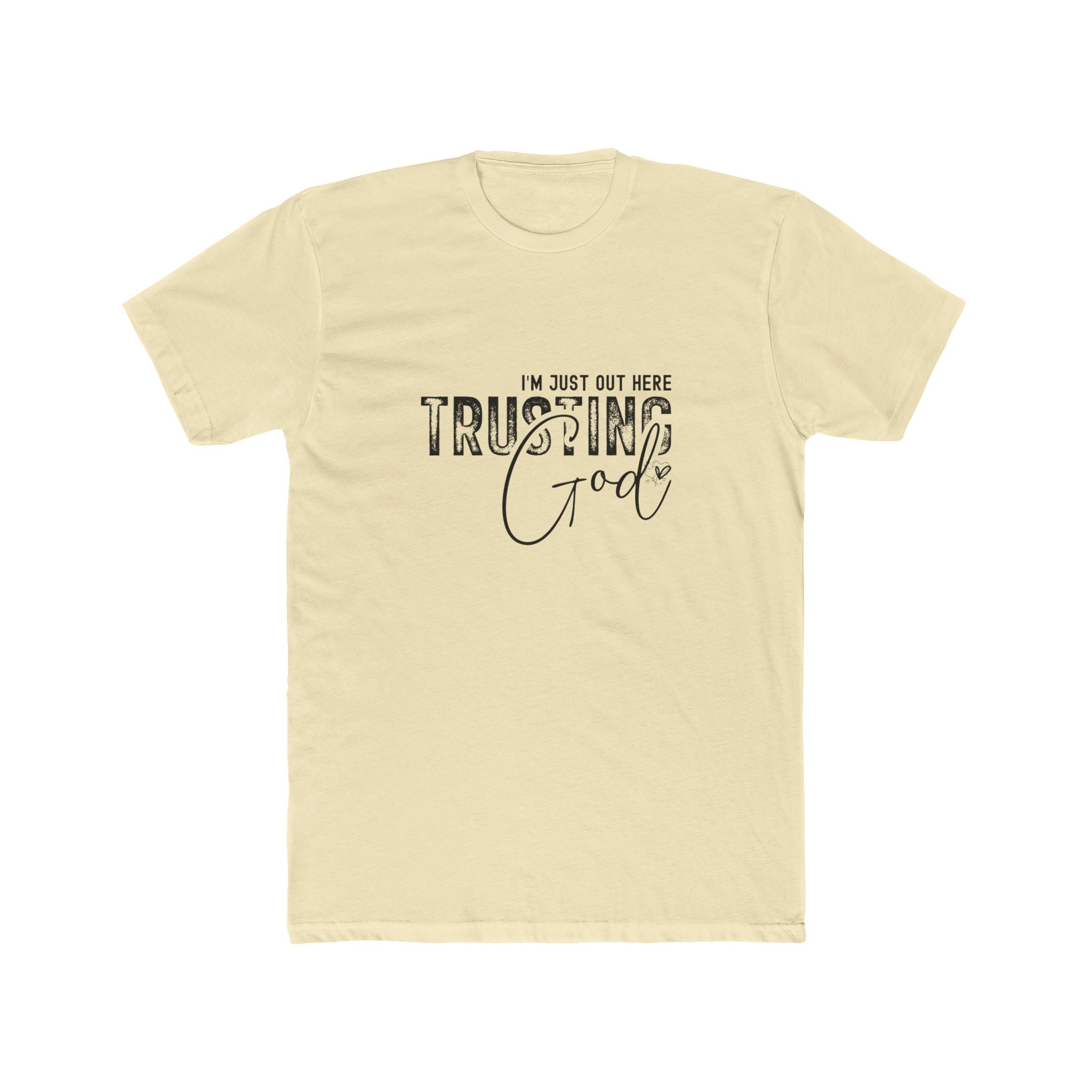 Trusting God Unisex Crew Tee, Inspirational T-Shirt, Cotton Top for Faith, Christian Gift, Encouragement Wear