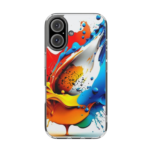 Colorful Abstract Clear Phone Case, Artistic iPhone Protector, Vibrant Gift for Teens, Unique Phone Accessories, Phone Cover for All [...]