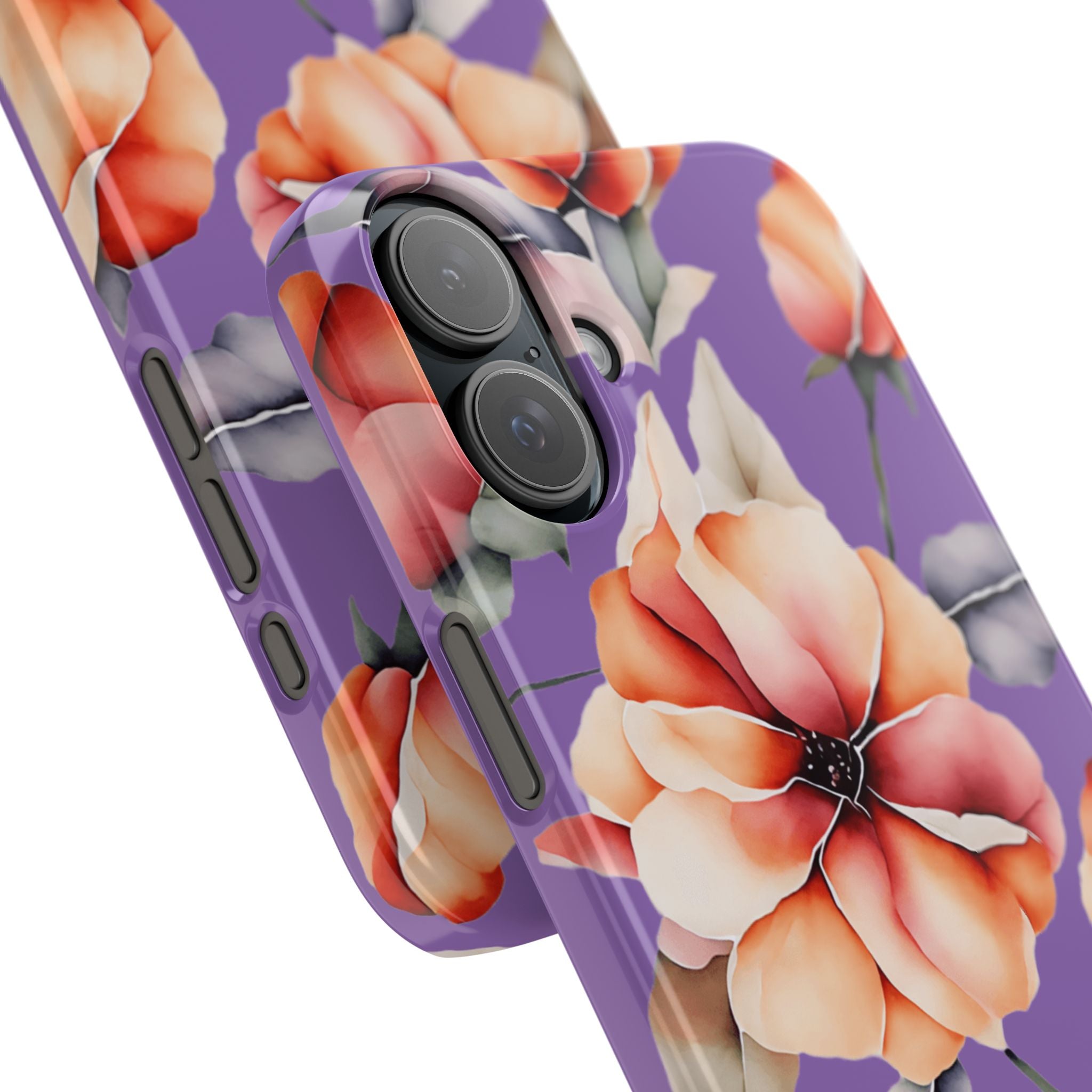 Floral Slim Phone Case, Stylish Phone Cover, Feminine Phone Accessory, Spring Gift, Flower Pattern Design