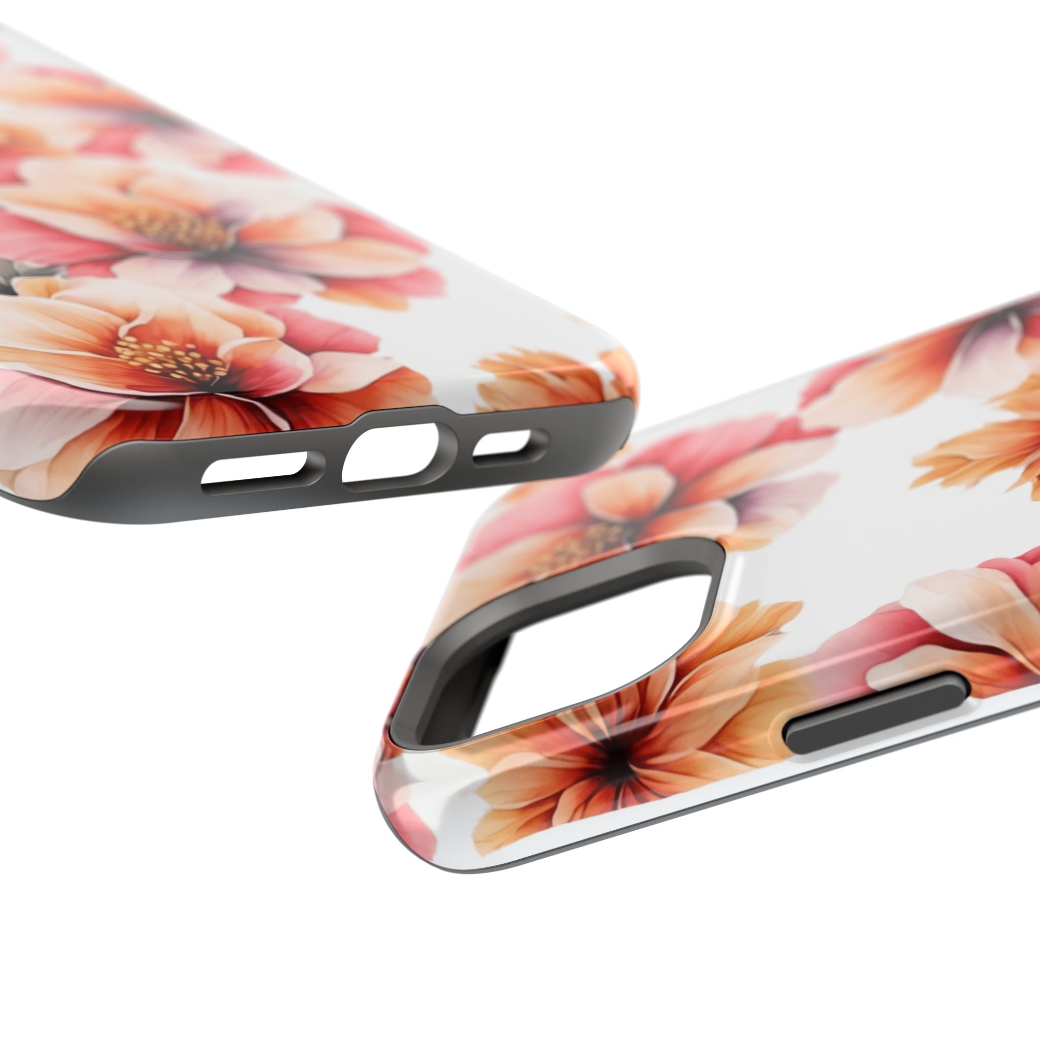Floral Magnetic Phone Case, Stylish Flower Phone Cover, Durable Magnetic Tough Case, Trendy Floral Design Case, Perfect Gift for Her