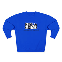 Motivational Crewneck Sweatshirt - Rise & Grind, Cozy Sweatshirt, Inspirational Gift, Casual Wear, Fitness Apparel, Perfect for Workouts