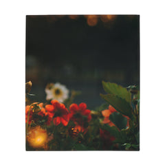 Cozy Floral Fleece Blanket, Soft Blanket for Home Decor, Gift for Her, Snuggle Blanket, Couch Throw for Any Season