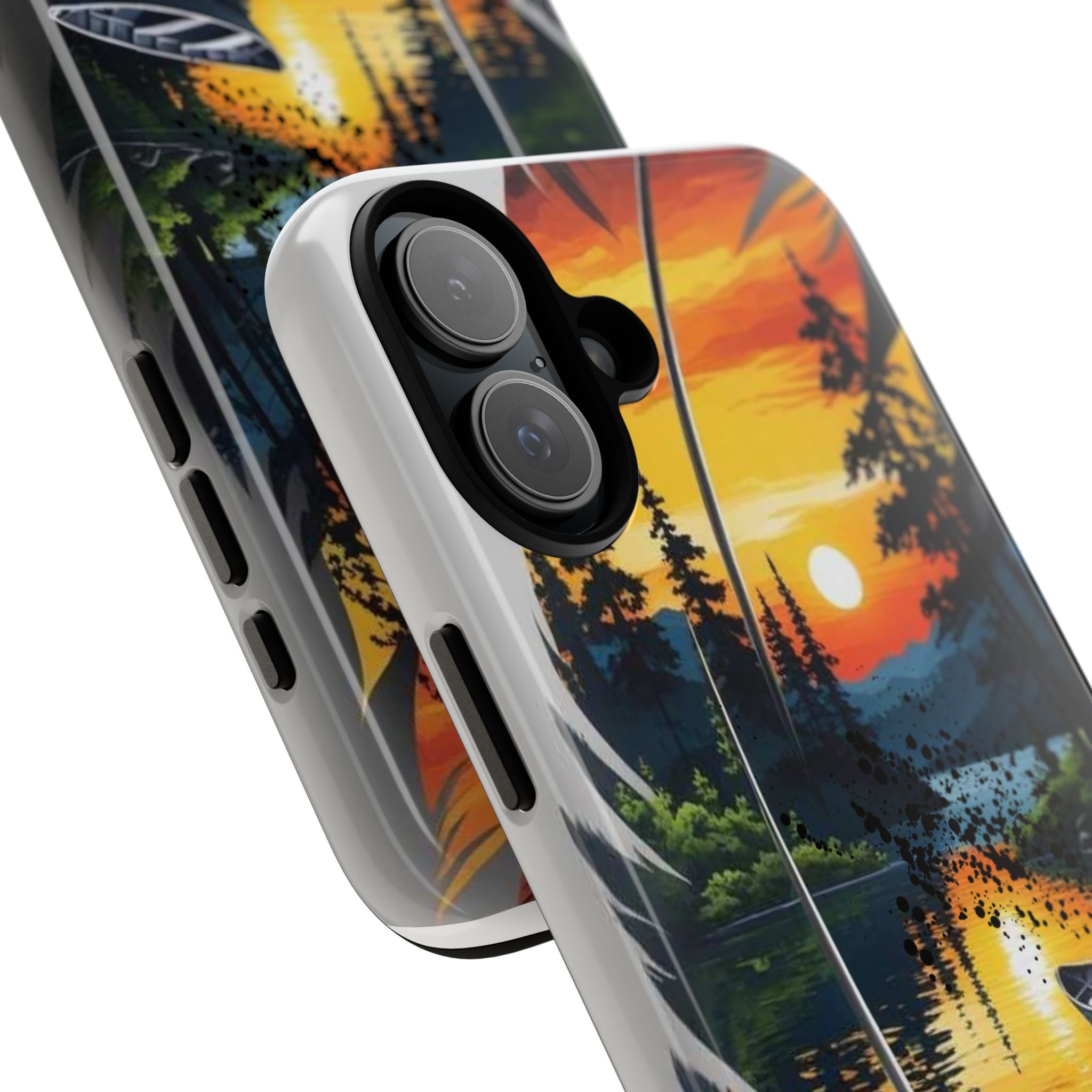 Nature-Inspired Phone Case | Tough Cases with Sunset & Feathers Design, Unique Gift, Outdoor Lover Accessory, Phone Cover