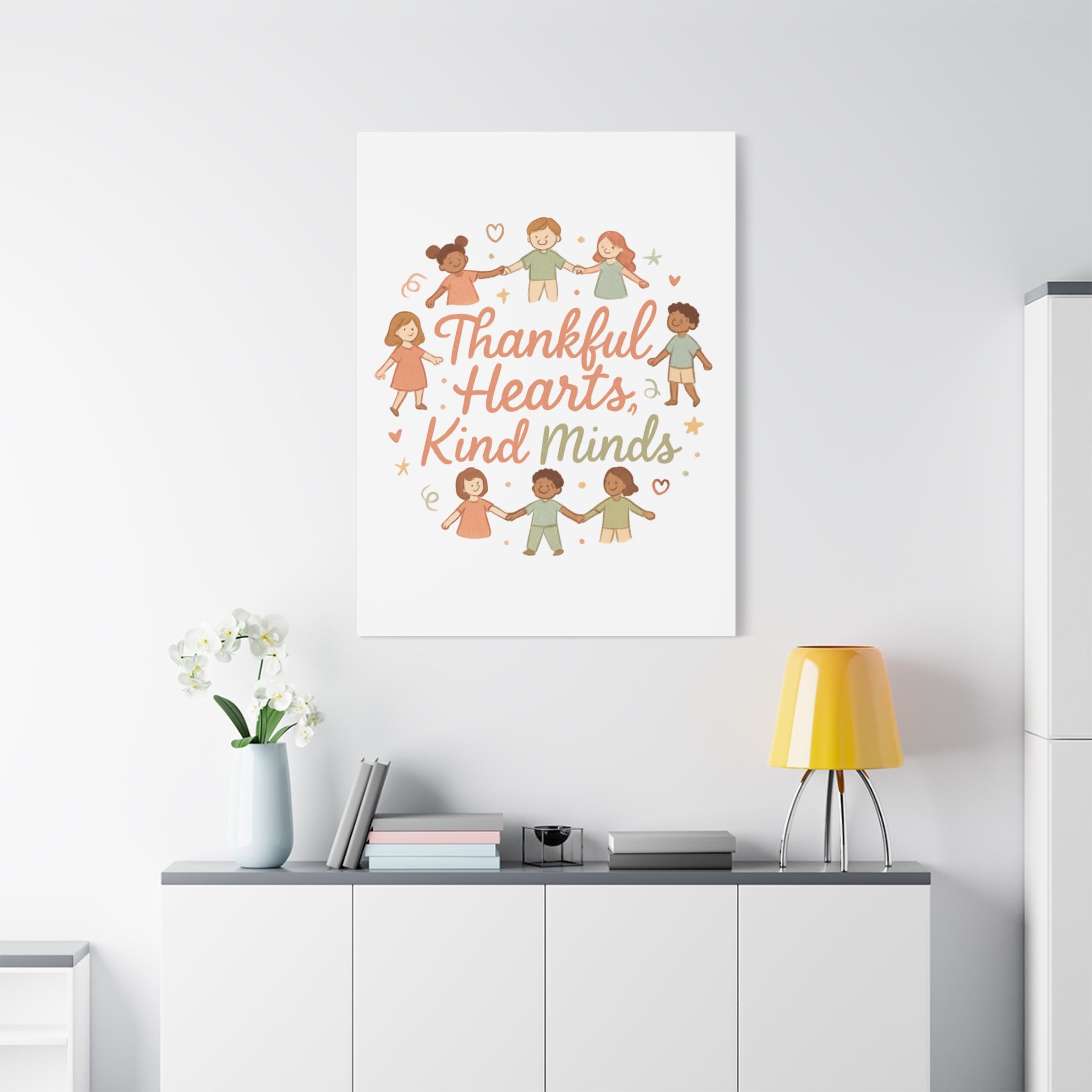Thankful Hearts, Kind Minds Canvas