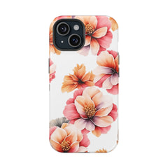 Floral Magnetic Phone Case, Stylish Flower Phone Cover, Durable Magnetic Tough Case, Trendy Floral Design Case, Perfect Gift for Her