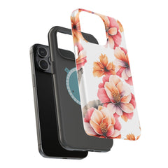 Floral Magnetic Phone Case, Stylish Flower Phone Cover, Durable Magnetic Tough Case, Trendy Floral Design Case, Perfect Gift for Her
