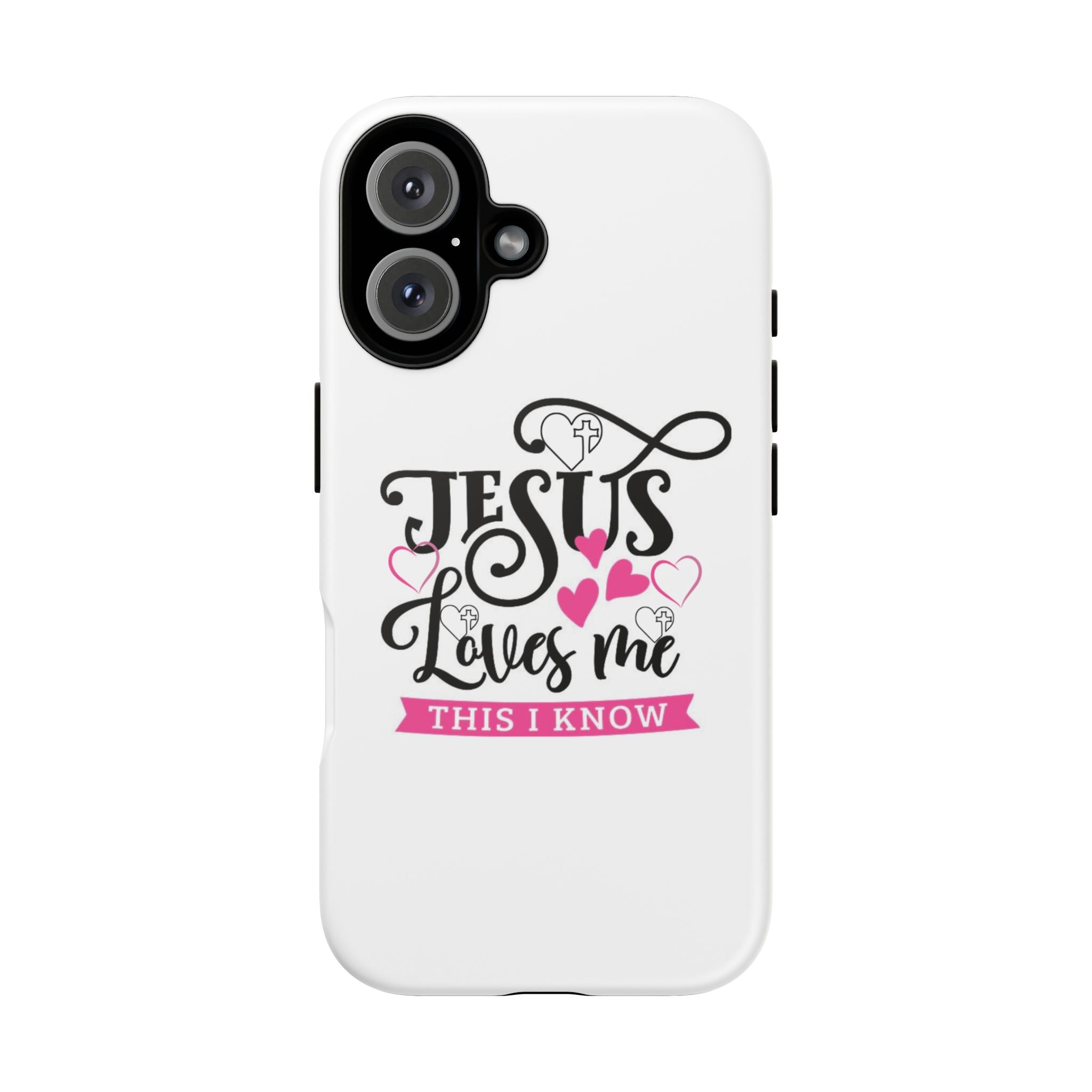 Jesus Loves Me Tough Magnetic Phone Case, Cute Christian Phone Cover, Faith-Based Gift, Inspirational Accessory, Unique Holiday Present