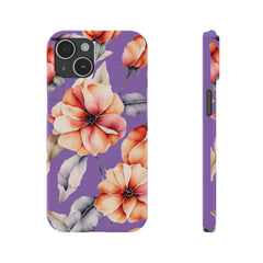 Floral Slim Phone Case, Stylish Phone Cover, Feminine Phone Accessory, Spring Gift, Flower Pattern Design