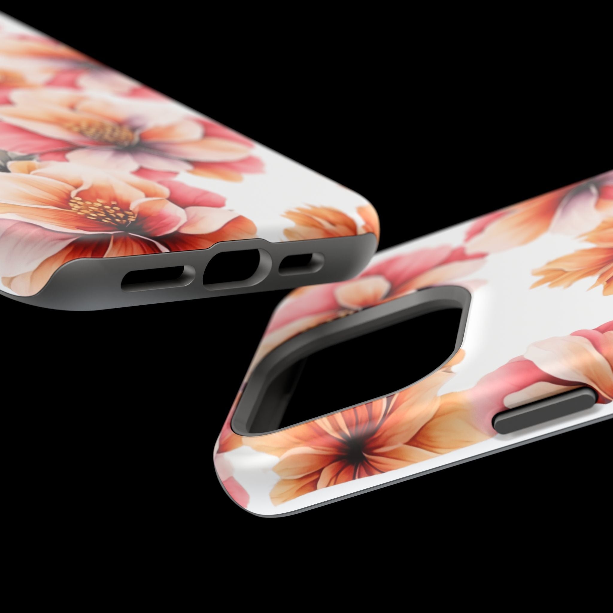 Floral Magnetic Phone Case, Stylish Flower Phone Cover, Durable Magnetic Tough Case, Trendy Floral Design Case, Perfect Gift for Her