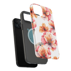 Floral Magnetic Phone Case, Stylish Flower Phone Cover, Durable Magnetic Tough Case, Trendy Floral Design Case, Perfect Gift for Her