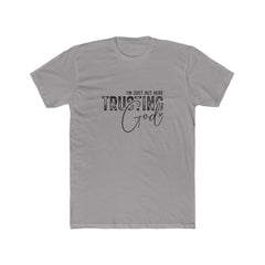 Trusting God Unisex Crew Tee, Inspirational T-Shirt, Cotton Top for Faith, Christian Gift, Encouragement Wear