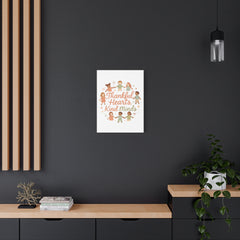 Thankful Hearts, Kind Minds Canvas