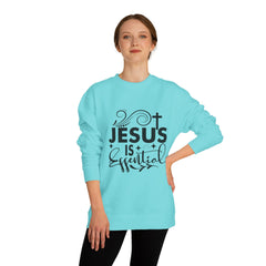 Christian Motivational Sweatshirt - Jesus is Essential, Faith Apparel, Unisex Fashion, Everyday Wear, Perfect Gift for Believers