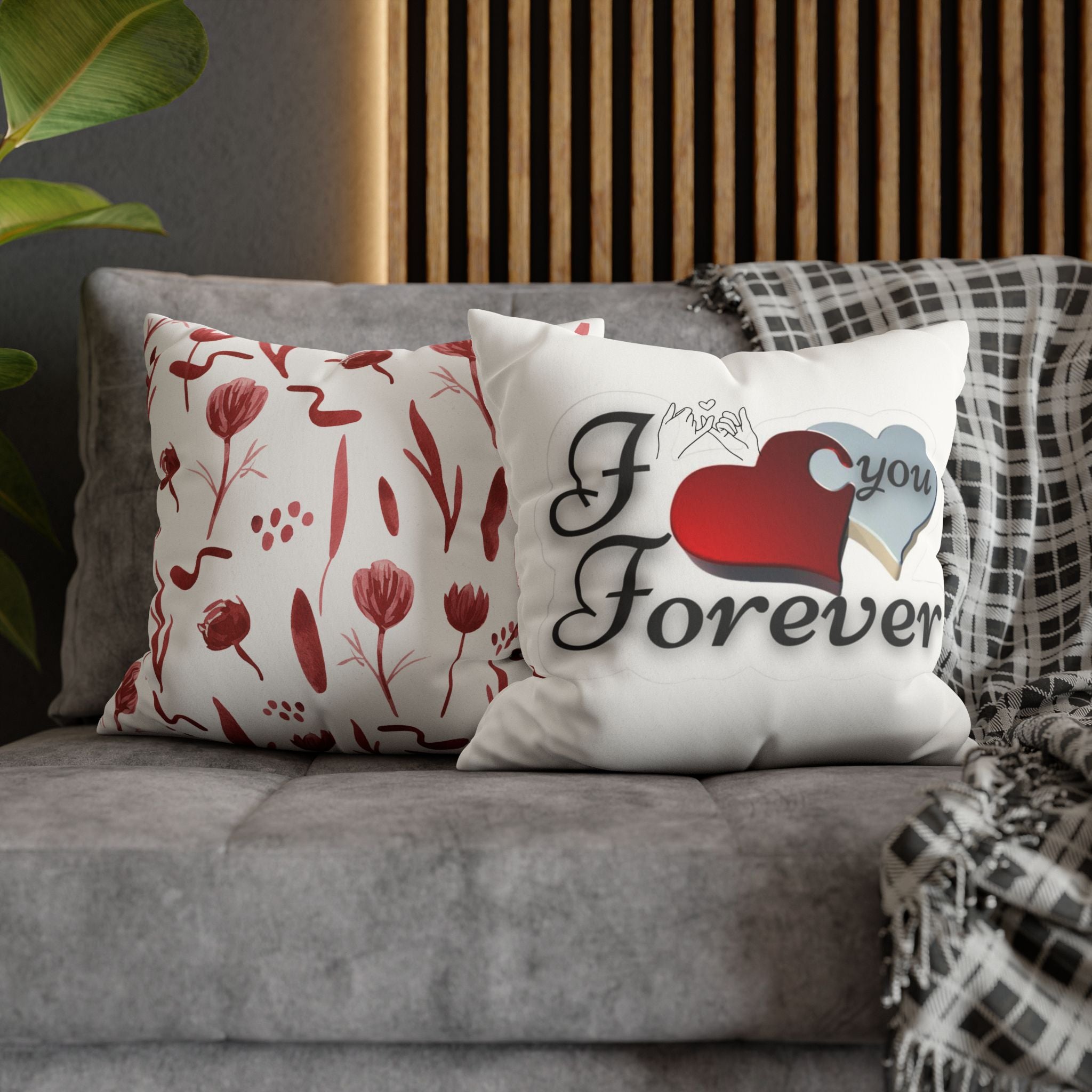 Faux Suede Square Pillowcase