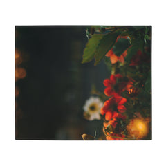 Cozy Floral Fleece Blanket, Soft Blanket for Home Decor, Gift for Her, Snuggle Blanket, Couch Throw for Any Season