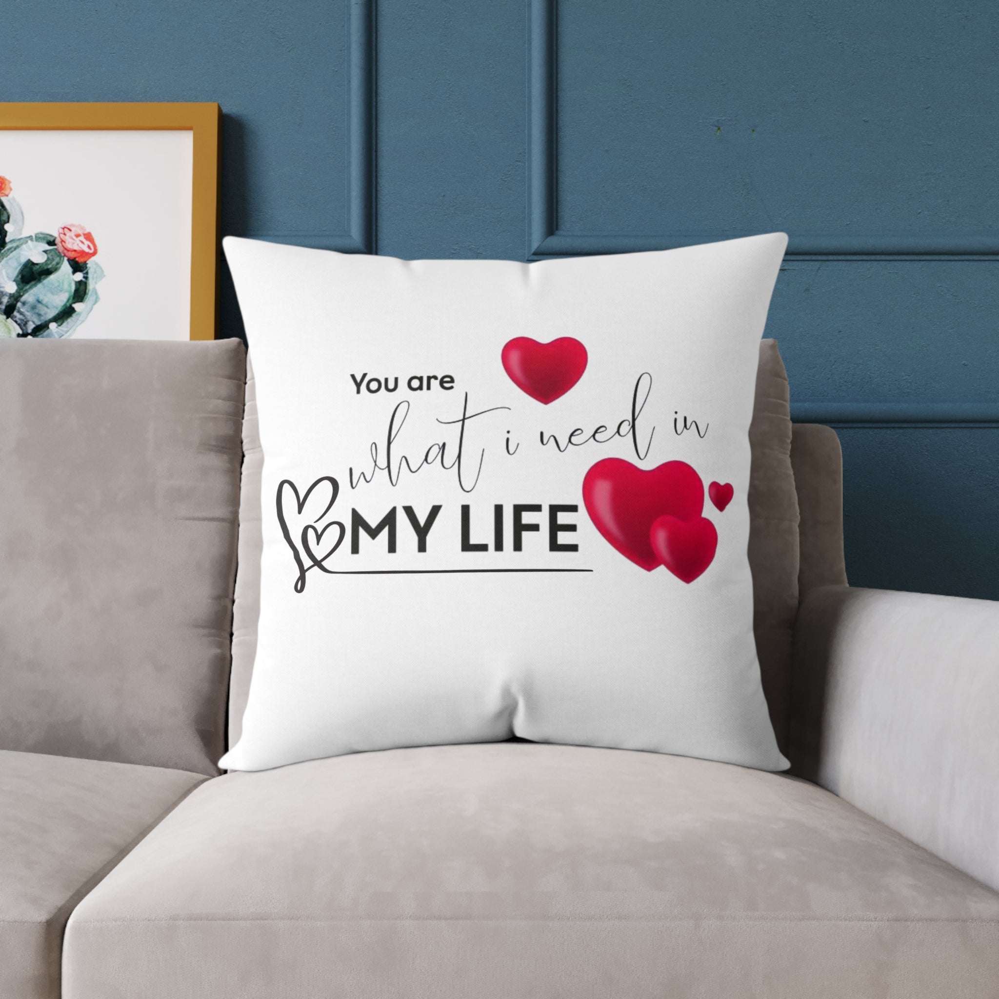 Love Quote Pillow, Decorative Cushion, Valentine's Gift, Home Decor, Cozy Accent Pillow, Heartfelt Gift Idea